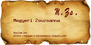 Megyeri Zsuzsanna névjegykártya